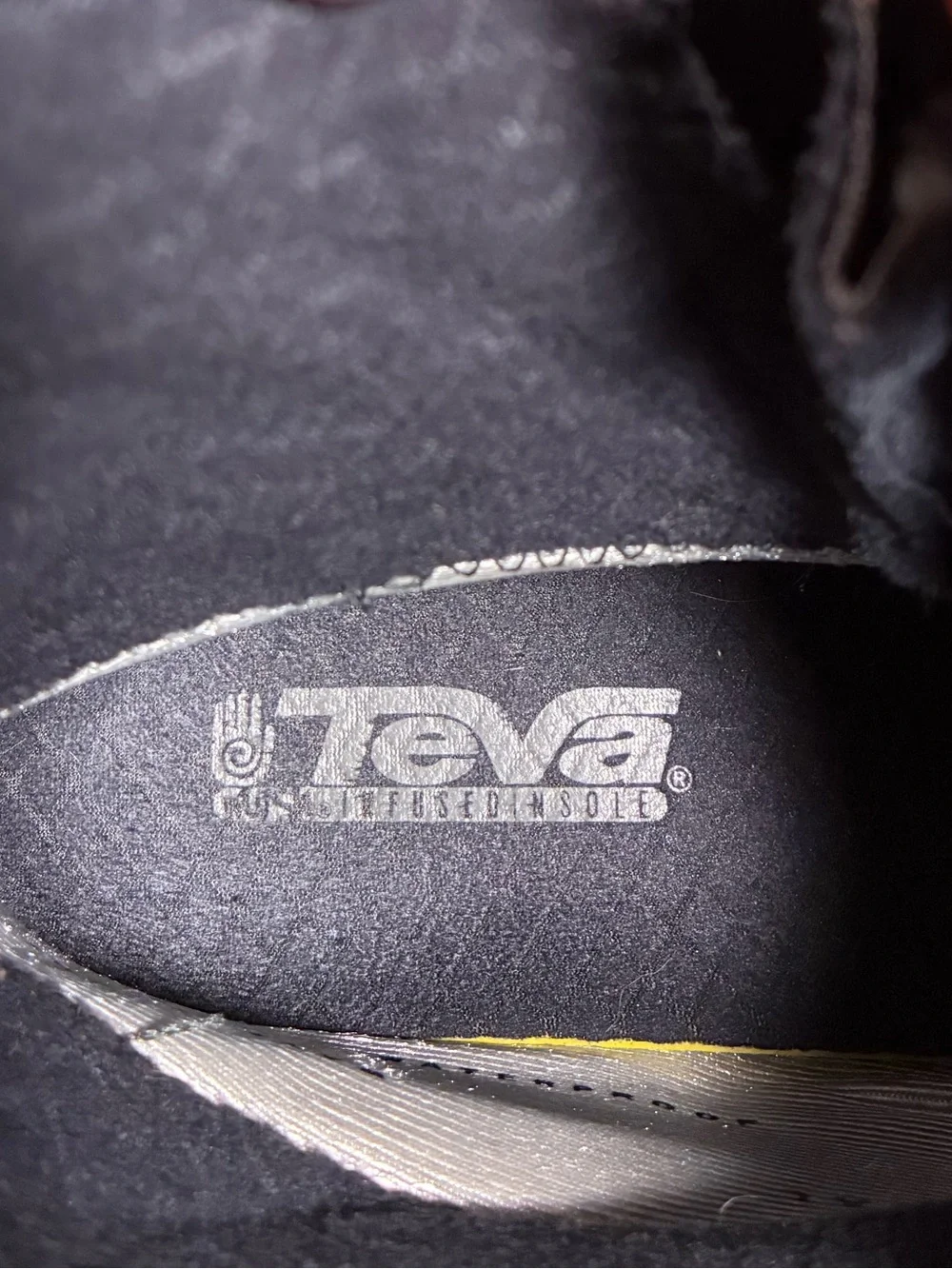 Teva Waterproof Leather Suede Felt Collar Mid-Calf Winter Boots Black Size 8.5